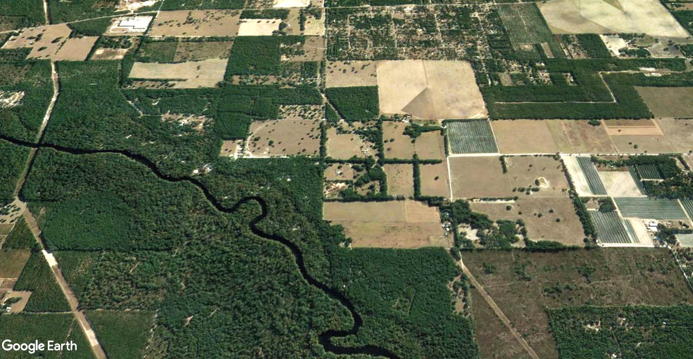 Areal photo of Suwannee River Basin