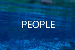 The word People on a background of water