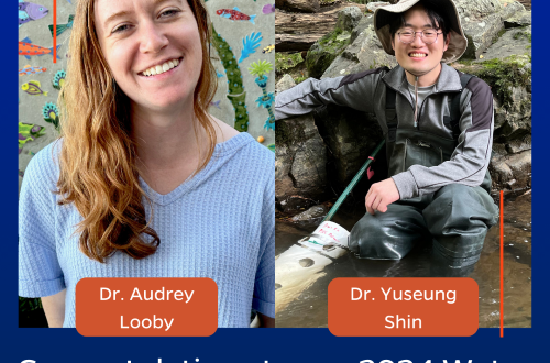 Congratulations to the 2024 Water Institute Dissertation Awardees Audrey Looby and Yuseung Shin.