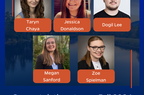 Congratulations to the Water Institute Fall 2024 Travel Awardees Taryn Chaya, Jessica Donaldson, Dogil Lee, Megan Sanford, and Zoe Spielman.