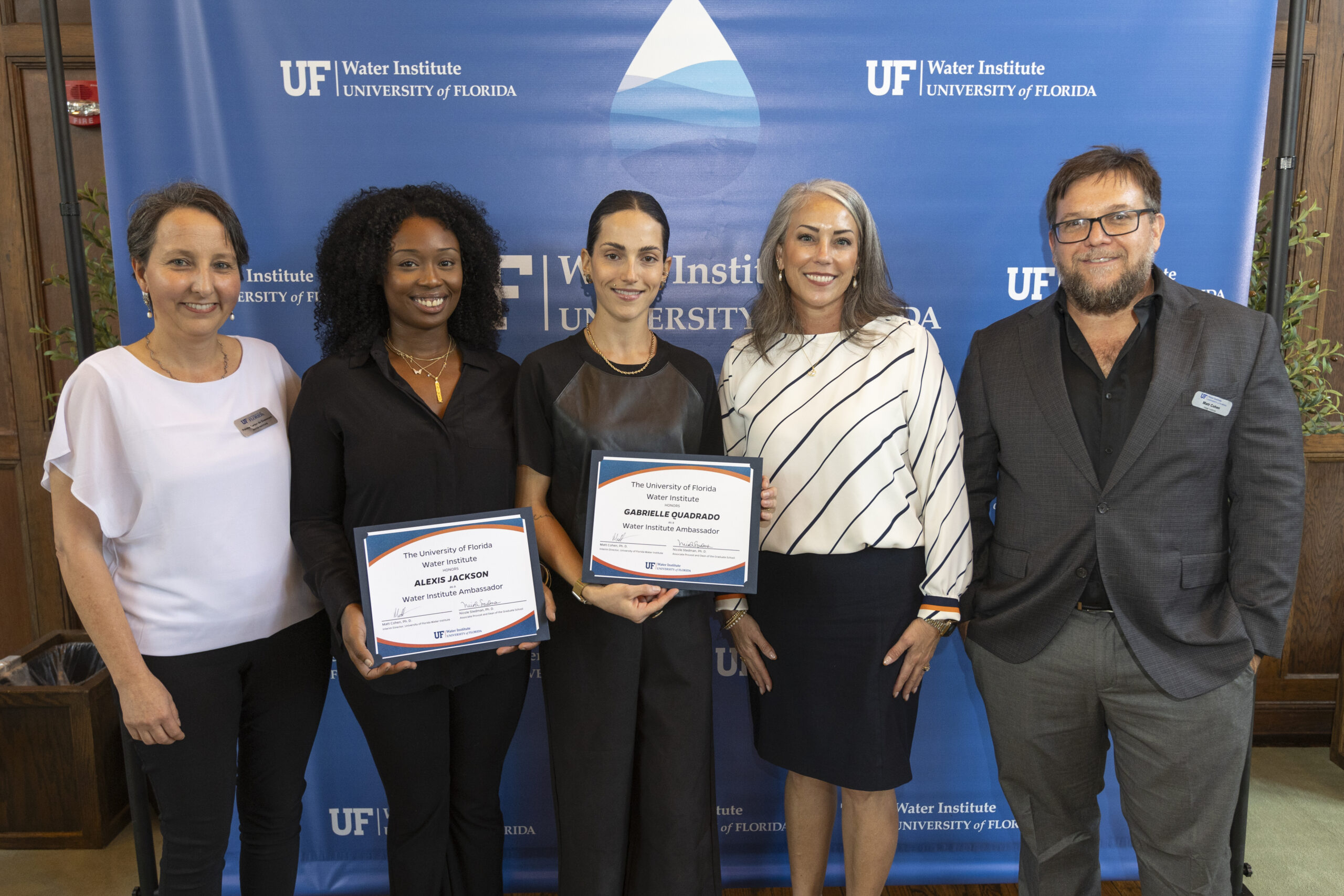 2023 Water Institute awards ceremony on Wednesday, November 15th. Dr. Fei He being presented with Dissertation Award