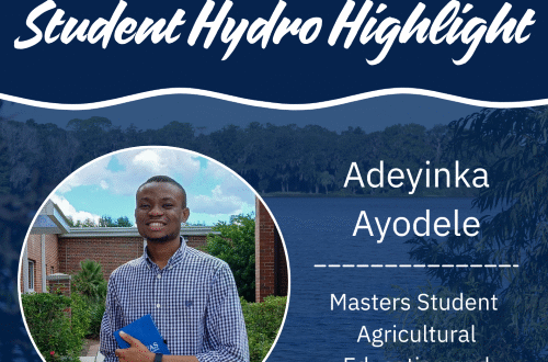 Water Institute Student Hydro Highlight Adeyinka Ayodele.