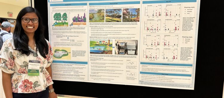 Chamoda Dissanayake presenting at the 2024 Water Institute Symposium.