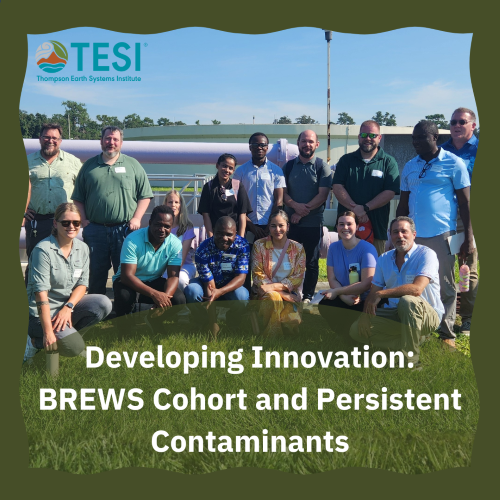 Water Institute Water Scholars BREWS cohort at a water treatment plant.