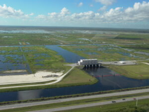 A facility that affects the flow of water to the Everglades