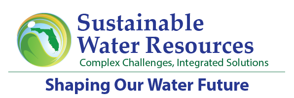 2018 UF Water Institute Symposium Logo: Sustainable Water Resources - Complex Challenges, Integrated Solutions; Shaping Our Water Future