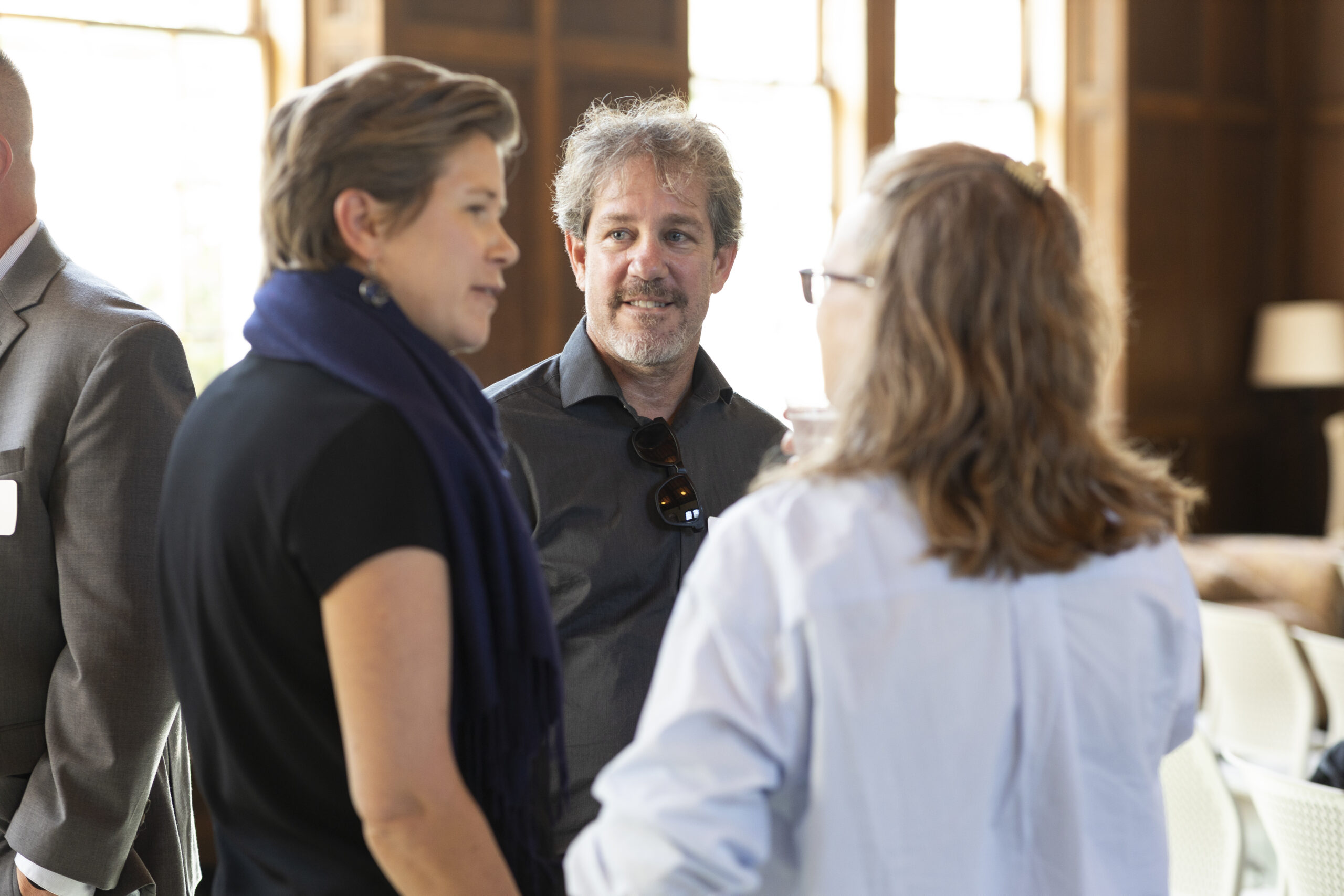 Graduate students being presented with their Research Awards.