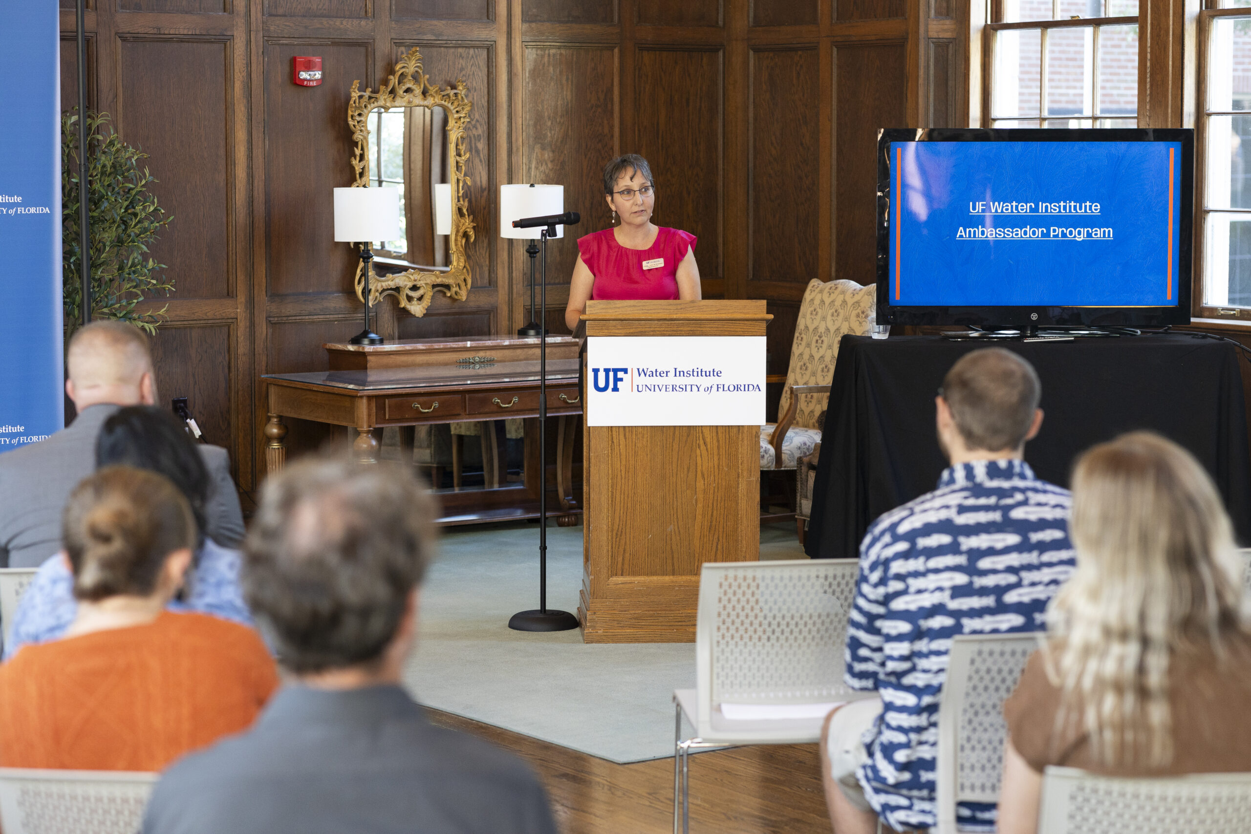 Paul Donsky and Gabrielle Quadrado being presented with Water Institute Ambassador recognition
